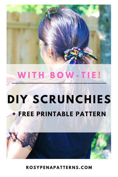 DIY Scrunchies w/Bow Tie Tutorial + FREE Pattern!