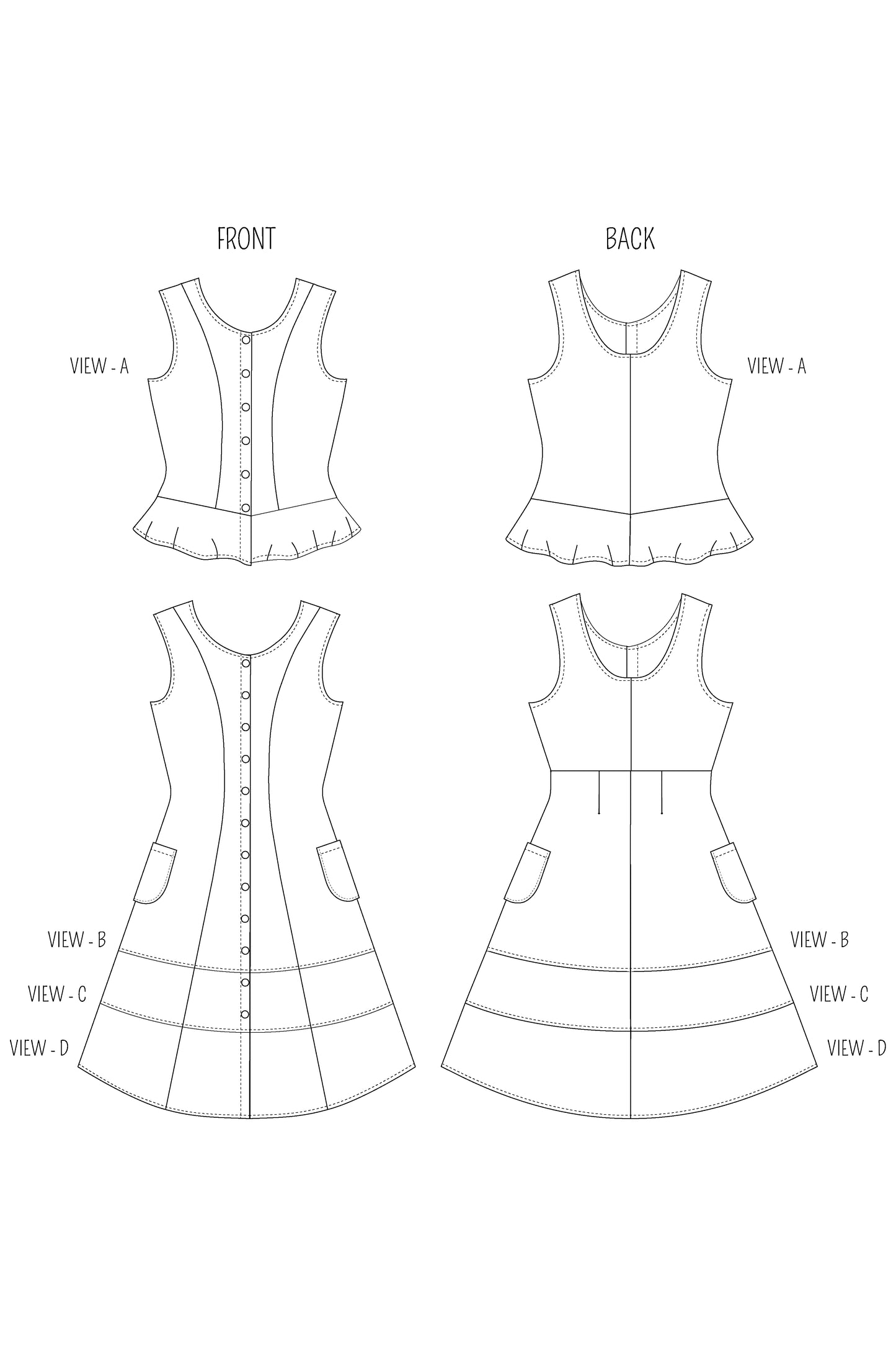 ABBY - DRESS/BLOUSE DIGITAL PATTERN