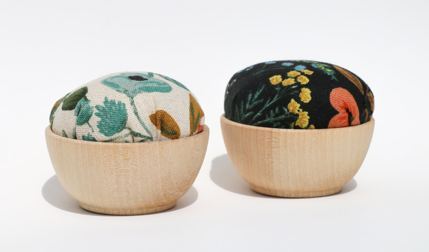 VINTAGE INSPIRED | FLORAL PINCUSHION SET - 1 NATURAL 1 MIDNIGHT (PHYSICAL PRODUCT)